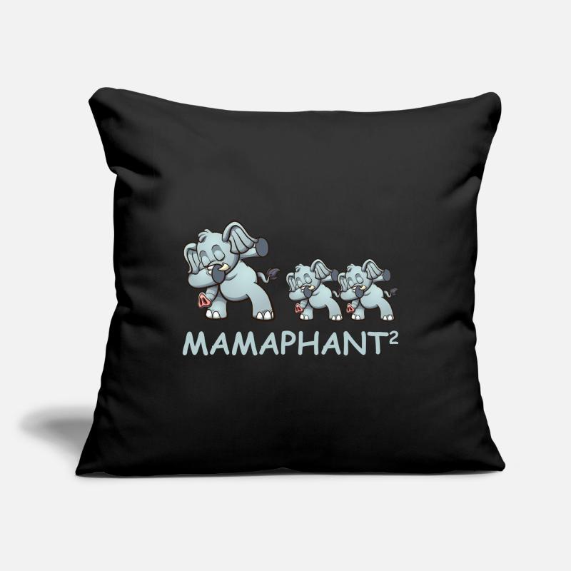 Schwanger werdene Mutter Zwillinge Elefant Sofakissen mit Füllung 45 x 45 cm