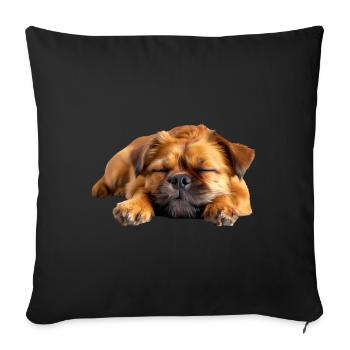 Brussels Griffon - Sofakissen mit Füllung 45 x 45 cm - Schwarz - Vorne