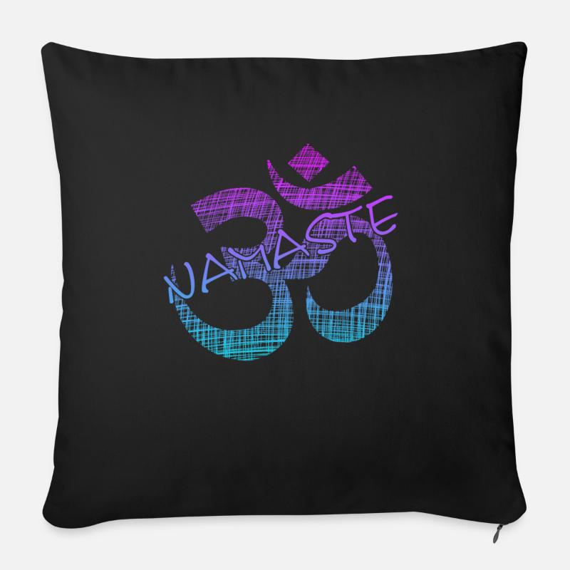 Namaste - Sofakissen mit Füllung 45 x 45 cm - Schwarz