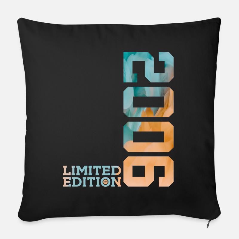 20. GEBURTSTAG LIMITED EDITION 2006 - Sofakissen mit Füllung 45 x 45 cm - Schwarz