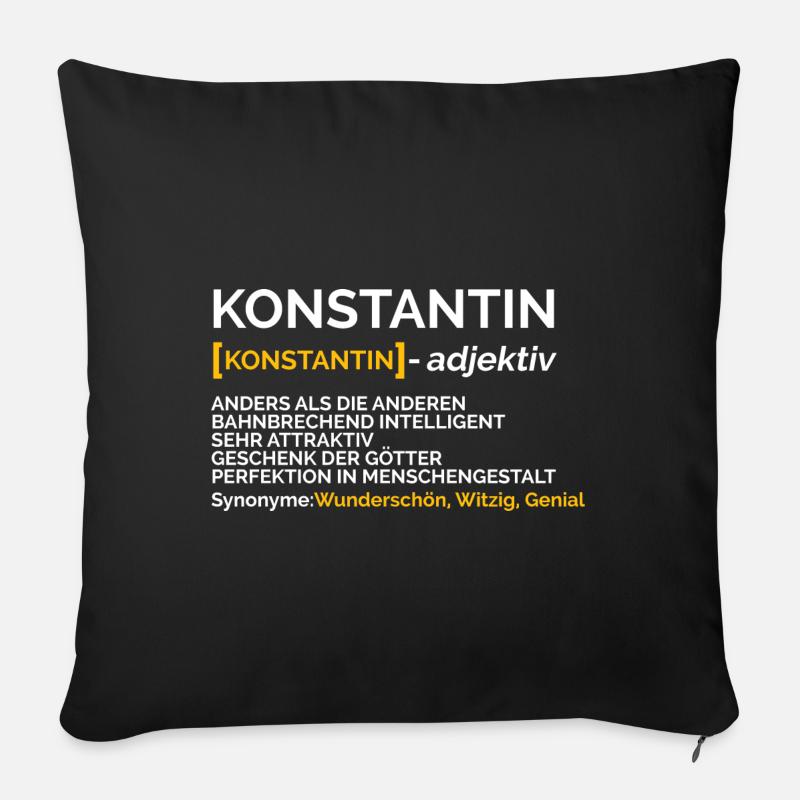 Konstantin - Sofakissen mit Füllung 45 x 45 cm - Schwarz