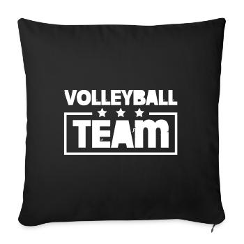 Amorti de l’équipe de volley-ball - Coussin et housse de 45 x 45 cm - noir - Devant