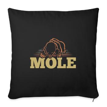 mole - Sofa pillow with filling 45cm x 45cm - black - Front