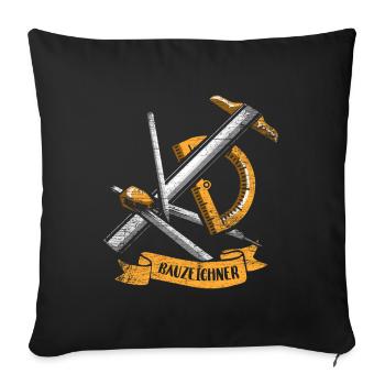 dessinateur - Coussin et housse de 45 x 45 cm - noir - Devant