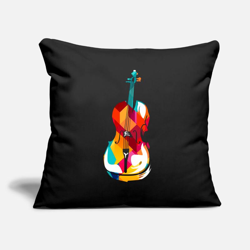 Polygone de violoncelle Coussin et housse de 45 x 45 cm