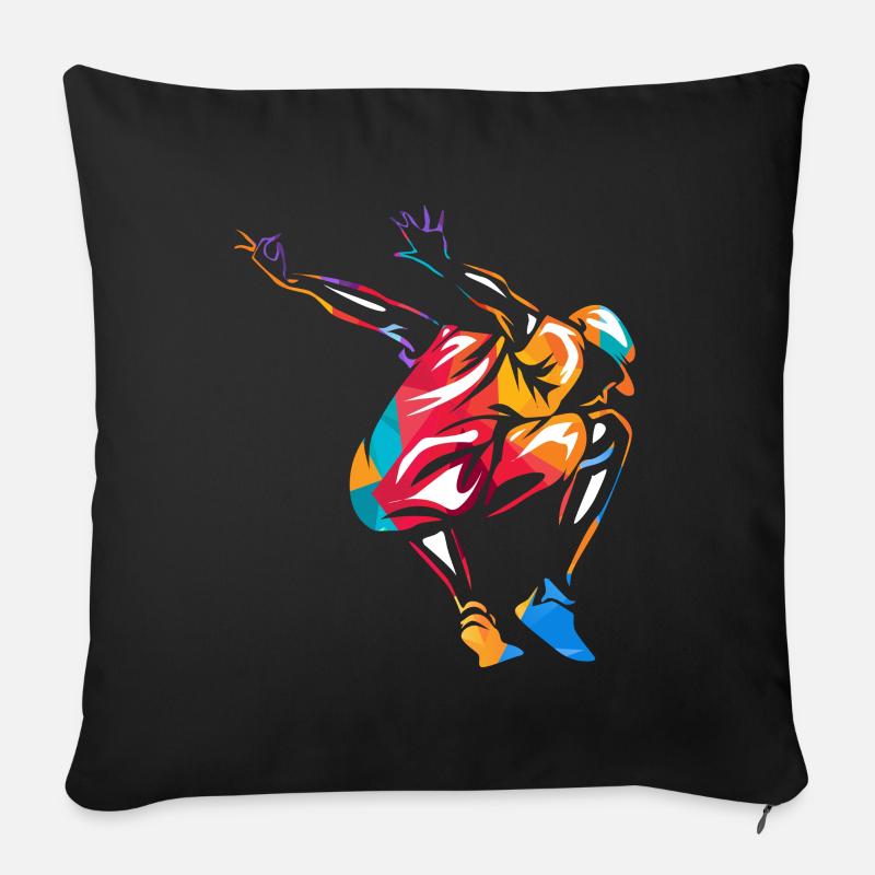 Parkour - Sofakissen mit Füllung 45 x 45 cm - Schwarz
