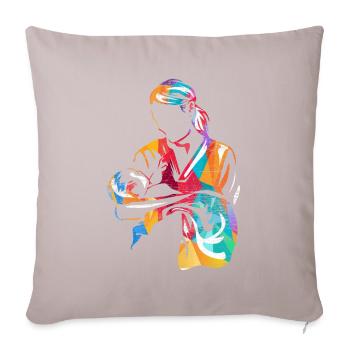 midwife - Sofa pillow with filling 45cm x 45cm - light taupe - Front