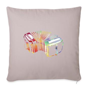 Bandoneon wind instrument gift - Sofa pillow with filling 45cm x 45cm - light taupe - Front