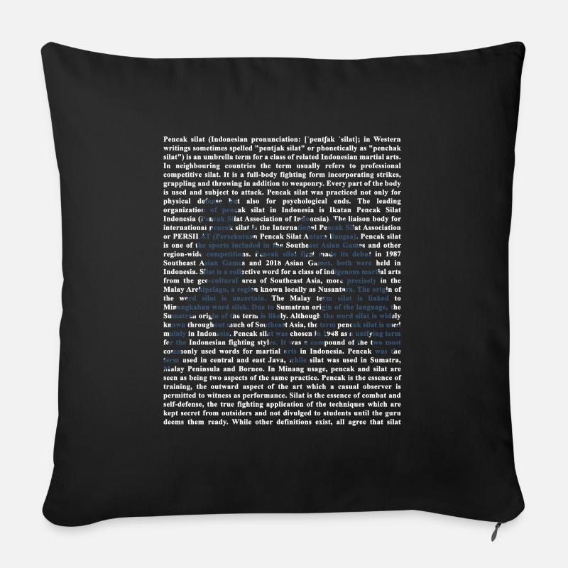 Pencak Silat - Sofakissen mit Füllung 45 x 45 cm - Schwarz
