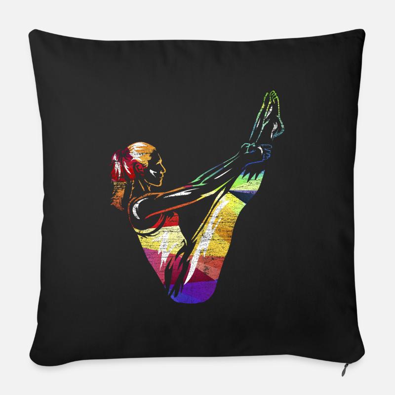 Pilates Geschenk - Sofakissen mit Füllung 45 x 45 cm - Schwarz