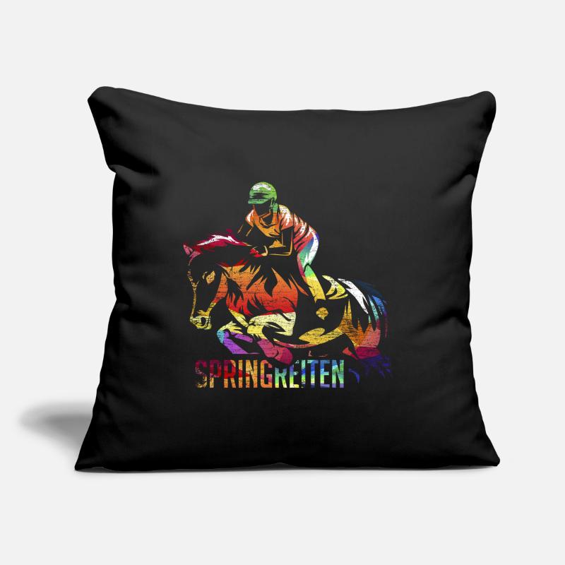 Cadeau de saut d'obstacles Coussin et housse de 45 x 45 cm