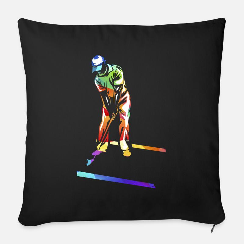 Minigolf - Sofakissen mit Füllung 45 x 45 cm - Schwarz