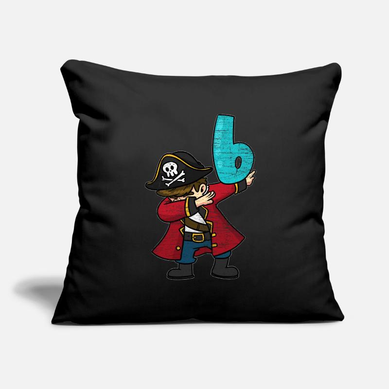 Captain Pirate Dab's 6th birthday Sofa pillow with filling 45cm x 45cm