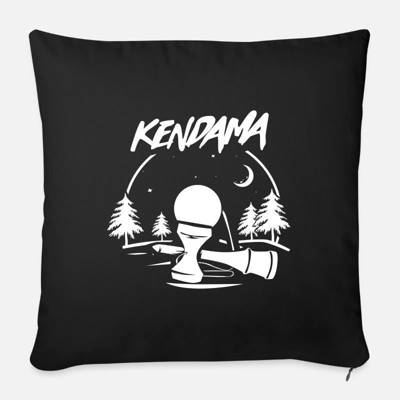Kendama Japan Kromkendama - Sofakissen mit Füllung 45 x 45 cm - Schwarz