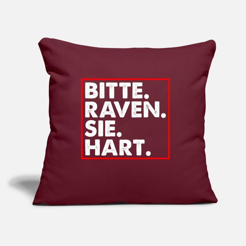 Bitte raven Sie hart Goa Techno Dubstep Sofakissen mit Füllung 45 x 45 cm
