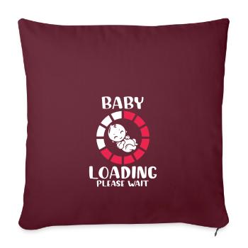 Funny gift expectant mother soon to be born M - Sofa pillow with filling 45cm x 45cm - burgundy - Front