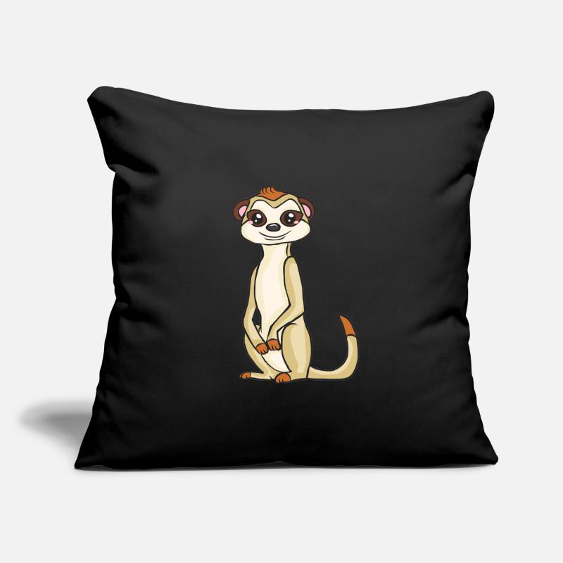 Erdmännchen Sofakissen mit Füllung 45 x 45 cm