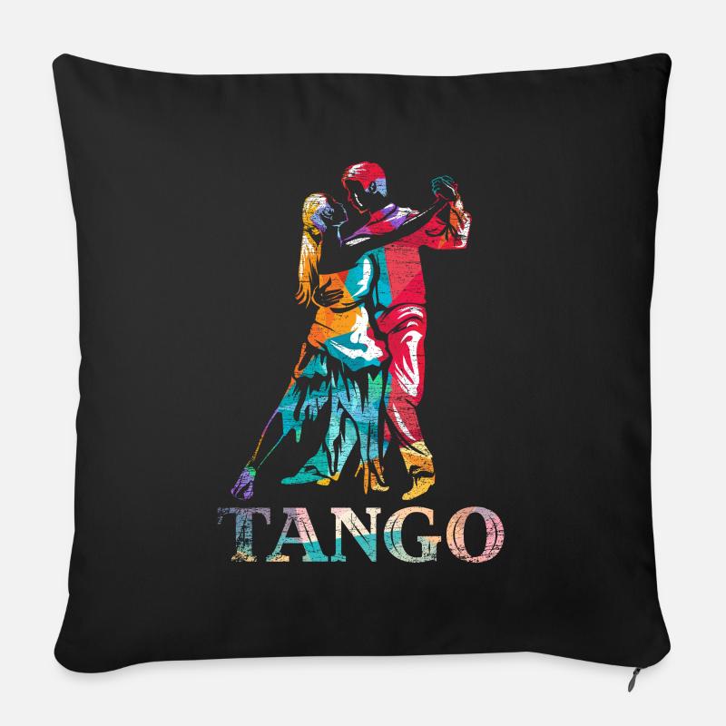 Tango-Tanz - Sofakissen mit Füllung 45 x 45 cm - Schwarz