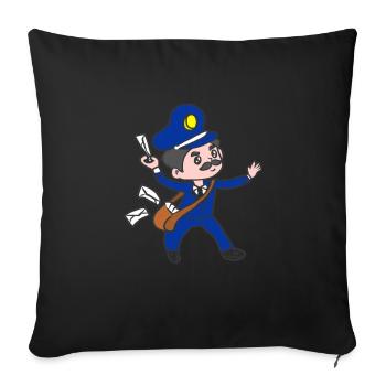Postman Postman Postman - Sofa pillow with filling 45cm x 45cm - black - Front