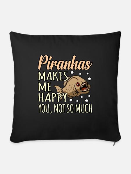 Piranha - Sofakissen mit Füllung 45 x 45 cm - Schwarz