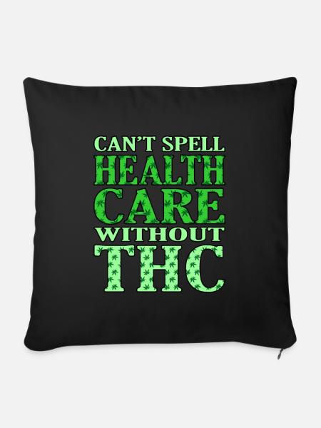 Cannabis - Sofakissen mit Füllung 45 x 45 cm - Schwarz
