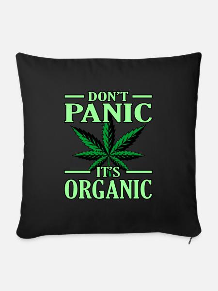 Cannabis - Sofakissen mit Füllung 45 x 45 cm - Schwarz