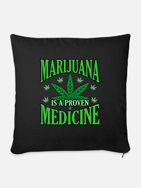 Cannabis - Sofakissen mit Füllung 45 x 45 cm - Schwarz