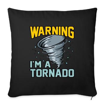 Tornado - Sofakissen mit Füllung 45 x 45 cm - Schwarz - Vorne