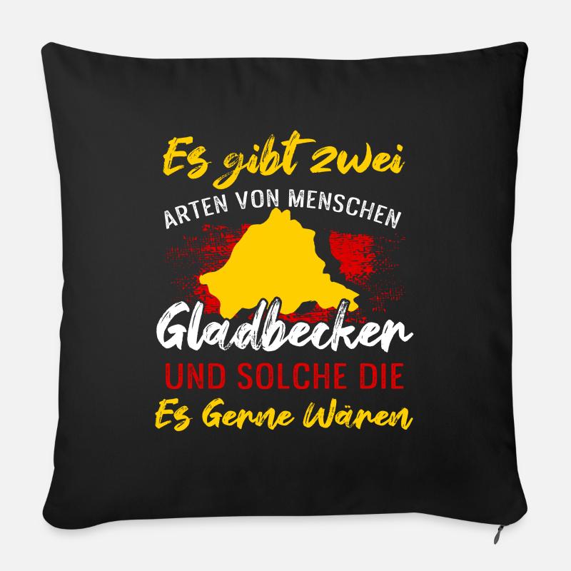 Es Gibt Zwei Arten Von Menschen Gladbecker - Sofakissen mit Füllung 45 x 45 cm - Schwarz