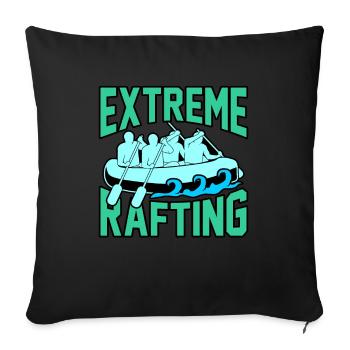 Extremes Rafting - Sofakissen mit Füllung 45 x 45 cm - Schwarz - Vorne