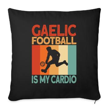 Gaelic football cardio - Sofa pillow with filling 45cm x 45cm - black - Front