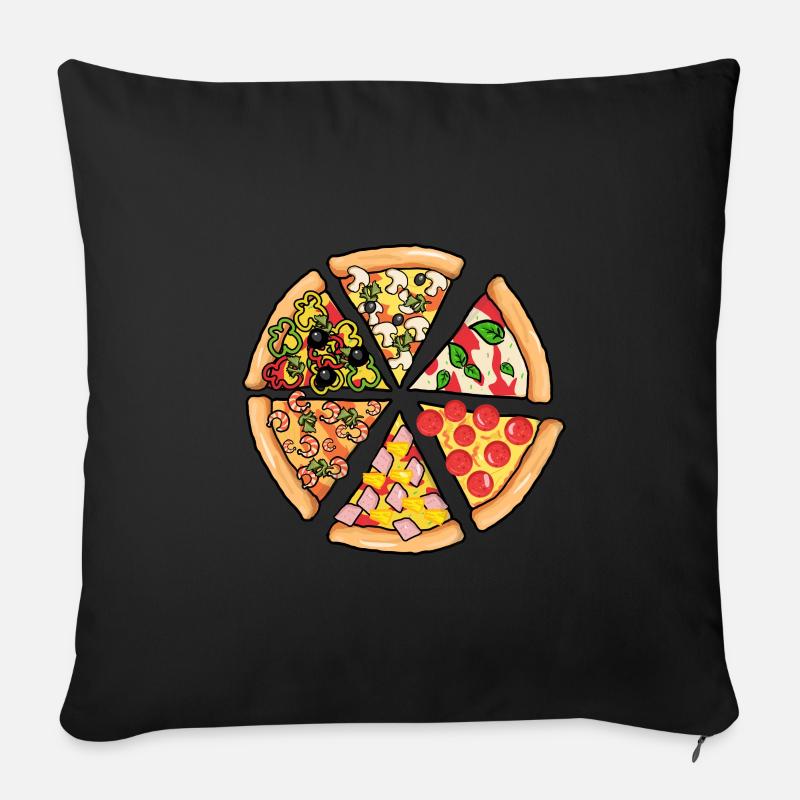 Pizza Maker Macher Pizza Liebe - Sofakissen mit Füllung 45 x 45 cm - Schwarz
