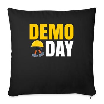 House Destruction Renovation Gift - Sofa pillow with filling 45cm x 45cm - black - Front