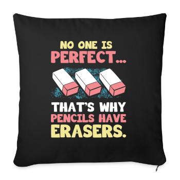 Cadeau de costume de gomme - Coussin et housse de 45 x 45 cm - noir - Devant