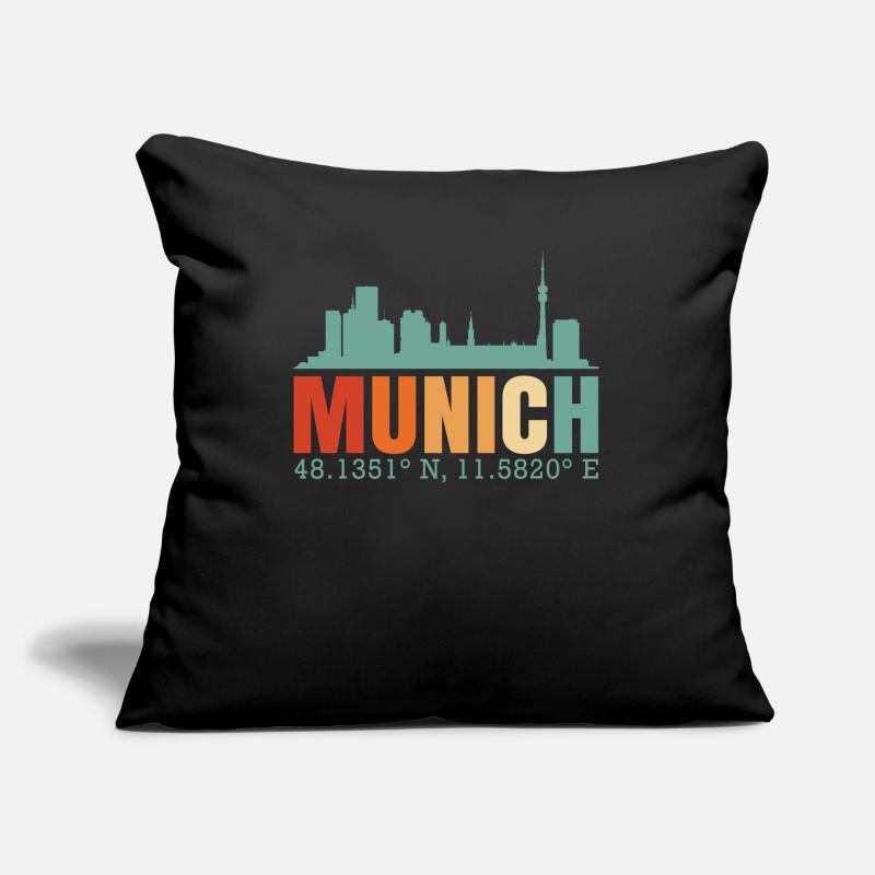 Munich Skyline Sofakissen mit Füllung 45 x 45 cm