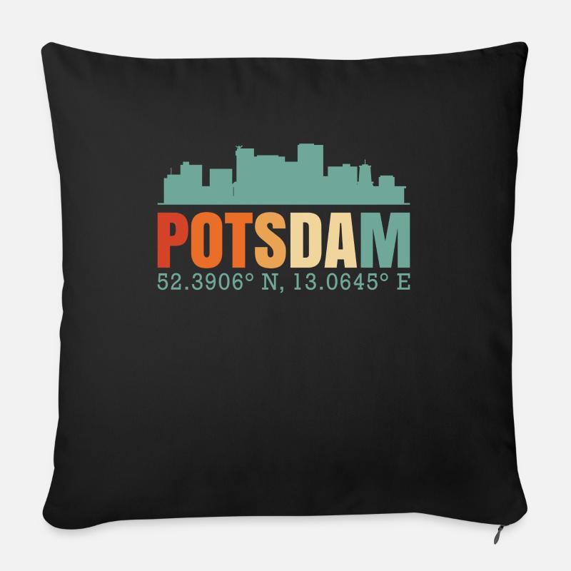 Potsdam Skyline - Sofakissen mit Füllung 45 x 45 cm - Schwarz