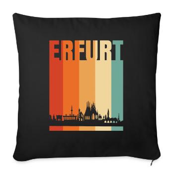 Erfurt - Sofa pillow with filling 45cm x 45cm - black - Front