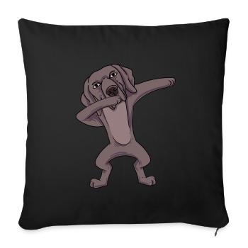 Weimaraner - Sofakissen mit Füllung 45 x 45 cm - Schwarz - Vorne
