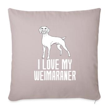 Weimaraner - Sofakissen mit Füllung 45 x 45 cm - helles Taupe - Vorne