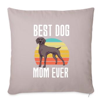 Weimaraner - Sofakissen mit Füllung 45 x 45 cm - helles Taupe - Vorne
