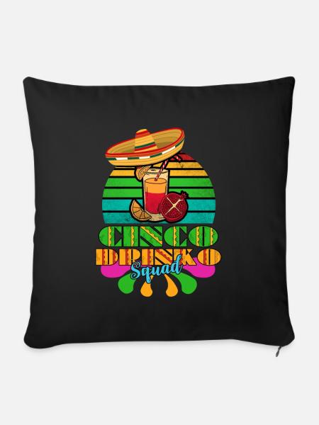 Cinco De Mayo - Sofakissen mit Füllung 45 x 45 cm - Schwarz