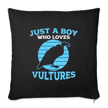 Vautour - Coussin et housse de 45 x 45 cm - noir - Devant