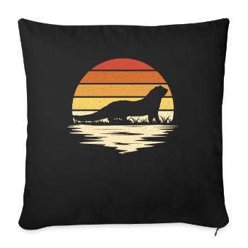 Mongooses Mongooses Meerkats - Sofa pillow with filling 45cm x 45cm - black - Front