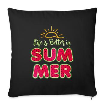Watermelon - Sofa pillow with filling 45cm x 45cm - black - Front