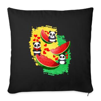 Watermelon - Sofa pillow with filling 45cm x 45cm - black - Front