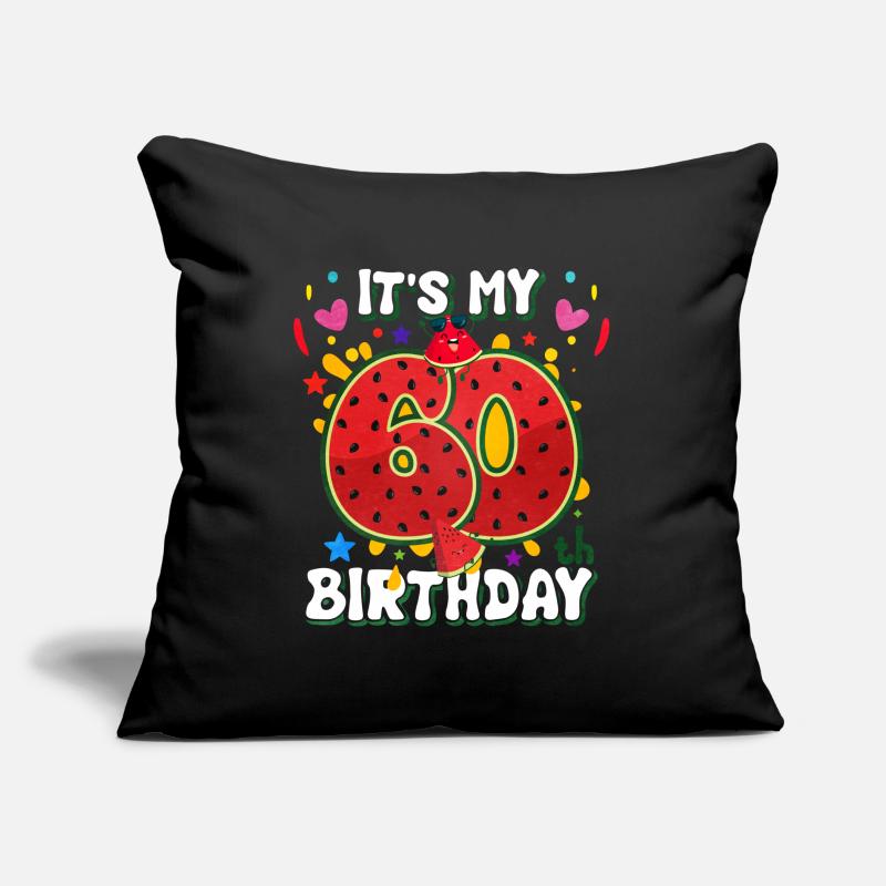 60e anniversaire Pastèque Coussin et housse de 45 x 45 cm