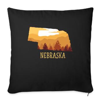 Nebraska - Sofakissen mit Füllung 45 x 45 cm - Schwarz - Vorne