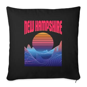 New Hampshire - Sofa pillow with filling 45cm x 45cm - black - Front