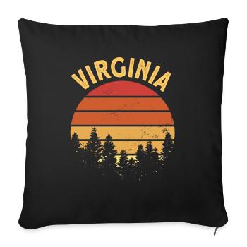 Virginia - Sofa pillow with filling 45cm x 45cm - black - Front