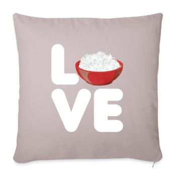 Riz - Coussin et housse de 45 x 45 cm - taupe clair - Devant